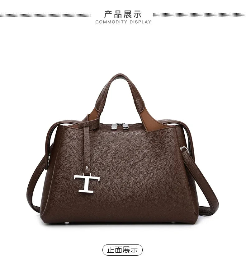 Luxury leisure travel zipper shoulder bag, high-quality design handbag, classic and trendy women's backpack