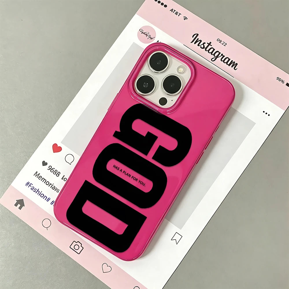 Phone Case For Iphone 16 15 14 Plus 13 12 11 Pro Max 17 Air Black And White "God" Character Design For Iphone 16 15 14 Soft Case