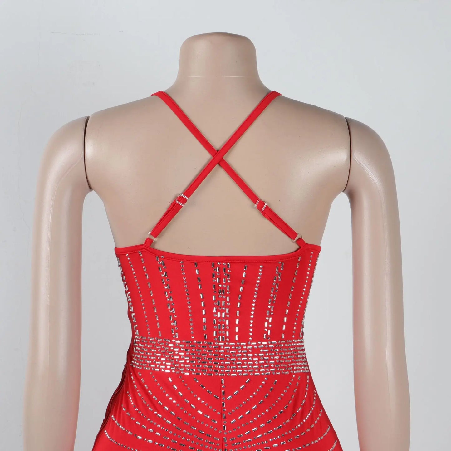 Sparkling Solid Color Hot Diamond Sheer Mesh Long Skirt, Elegant and Luxurious Spring Women's Cocktail Dress, Celebrity Clothing