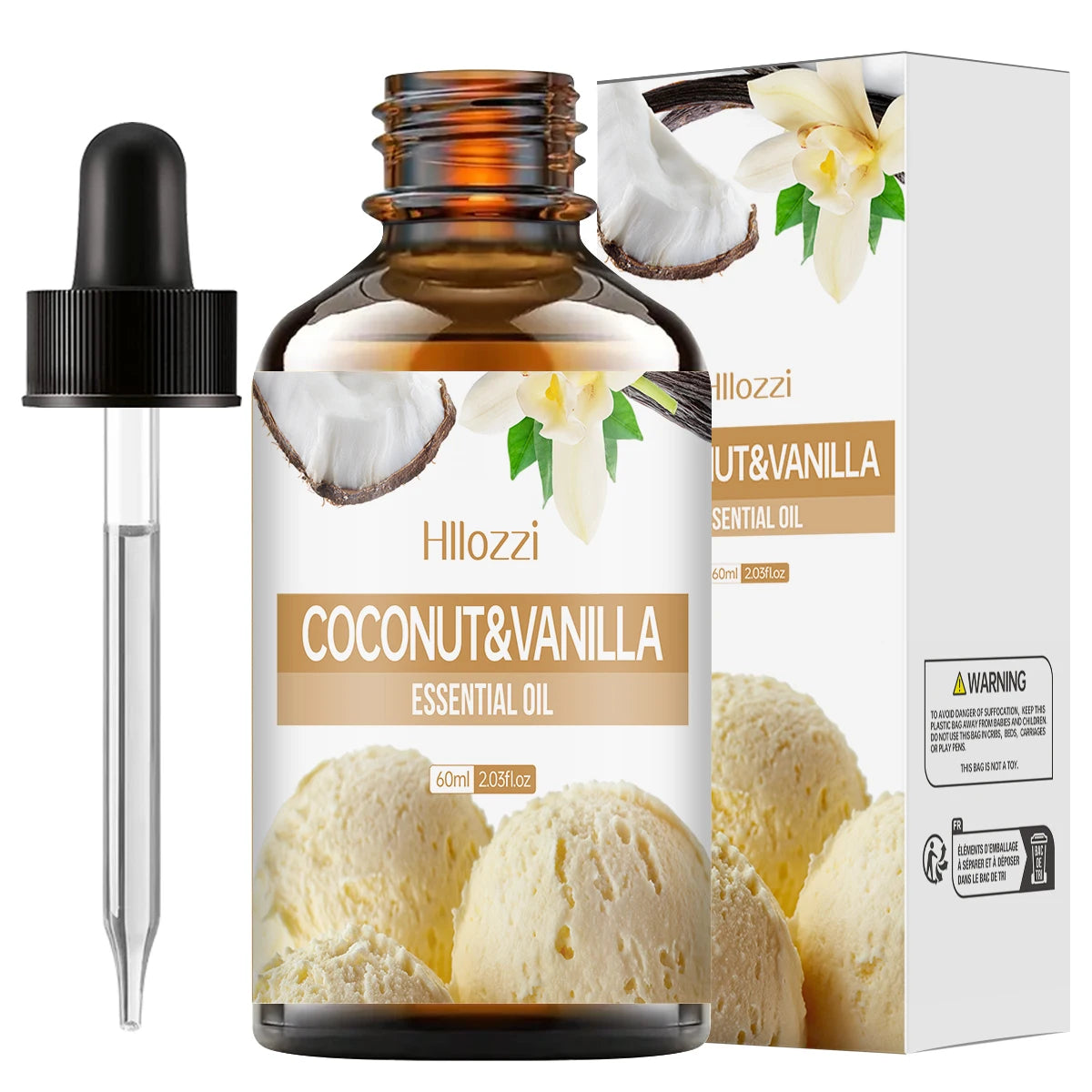 Coconut Vanilla Essential Oil Long-lasting Fragrance Fragrance Aromatherapy Skin Care Hair Care Hair Care All Skin Types