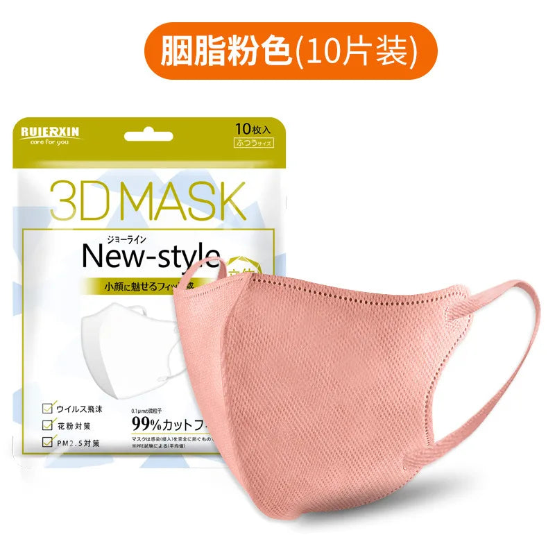 Japanese 3D face mask mouth and nose mask male and female butterfly shaped, Japanese four layer Morandi color маска  mascarillas