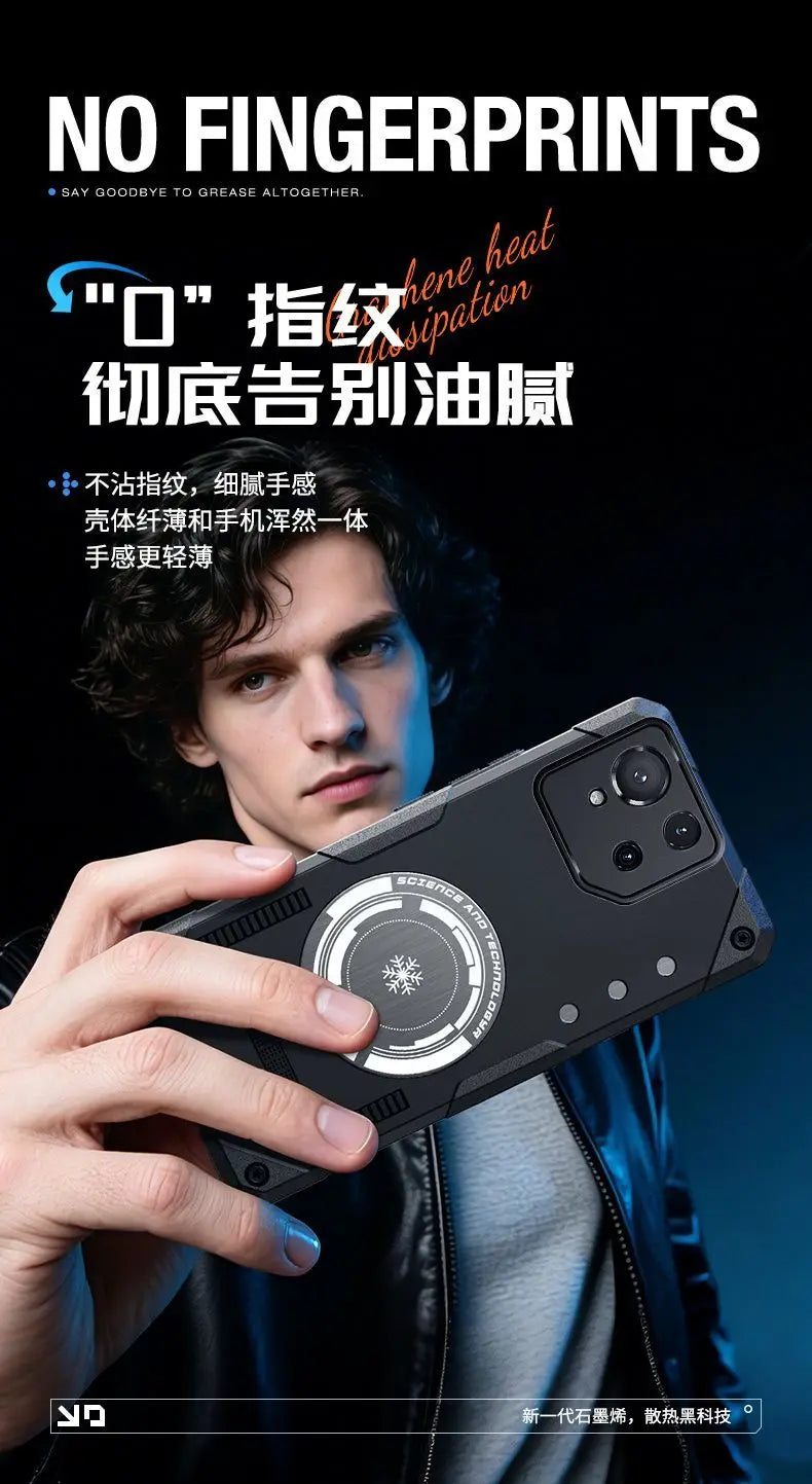 For ASUS ROG Phone 9 Case Simple Magnetic For MagSafe Built In Metal Heat Sink Cover For ASUS ROG Phone 9Pro Shell Non-Slip