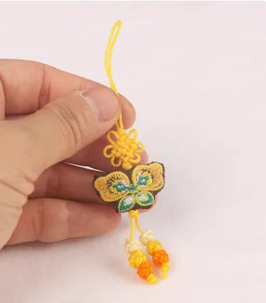10 Pcs Y2K Bag Charms - Cute Embroidered Butterfly, Fish & Flower Pendants for Keychain, Phone Case Lanyard, Purse Accessory