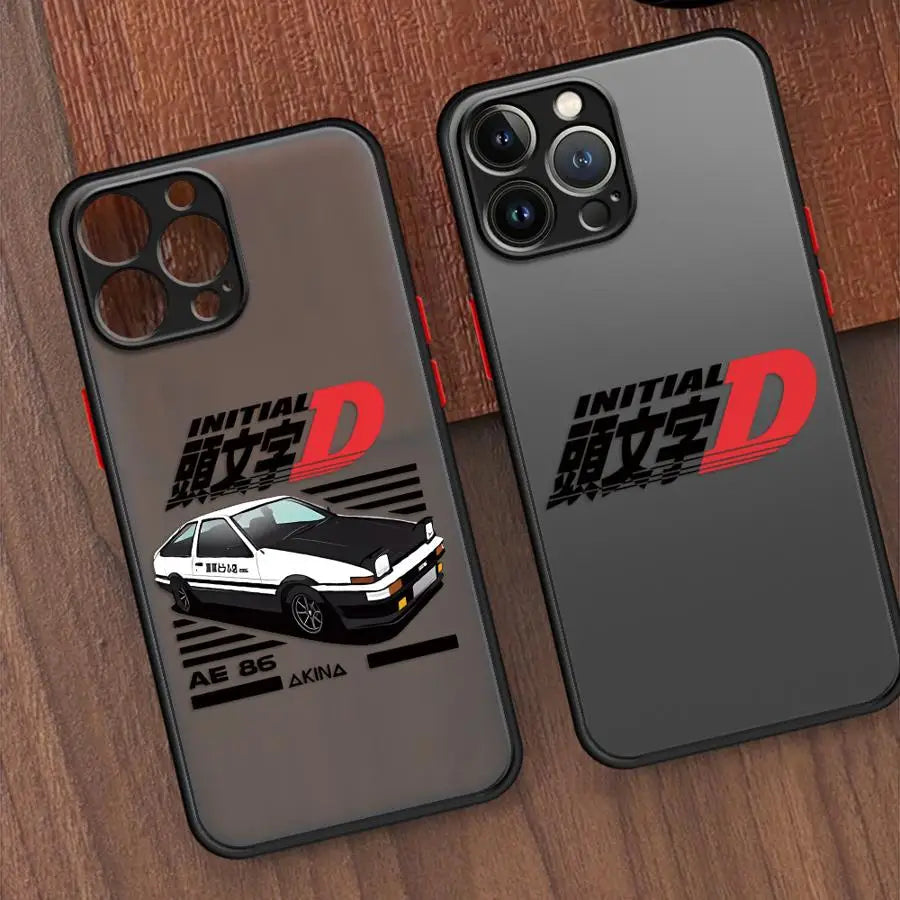 Back Phone Cover Case for iPhone 12 17 16 Pro Max 17 Air 13 Mini 16e 11 XS 15 Plus 14 Anime Initial D AE86