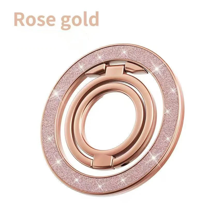 Luxurious and dazzling Mobile Phone Strong Magnetic Holder for Double-sided Magnet Stand Portable Folding Ring Bracket