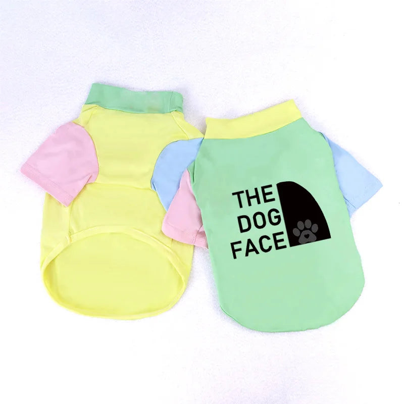 1 PC Pet T-Shirt, Cats & Dogs Soft Pure Cotton Teddy Bear Dopamine Vest. Shih Tzu, Siamese Cat Little Pet Daily Outfit