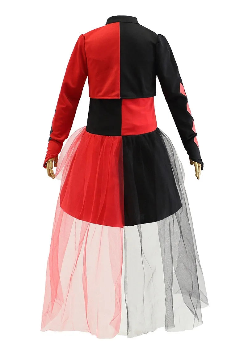 Halloween Cosplay Costumes Horror Clown Dresses Pants Headwear Clothes Sets Carnival Theme Party Role Playing Outfits for Girls