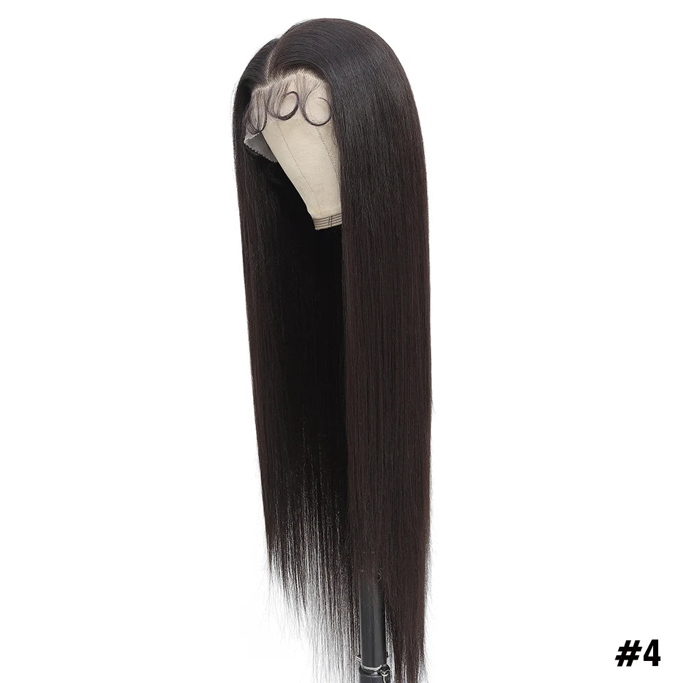 Highlight 13x6 Synthetic Lace Frontal Wigs For Women 40 Inch Long Silky Straight Lace Front Wigs High Quality American Afro Wigs