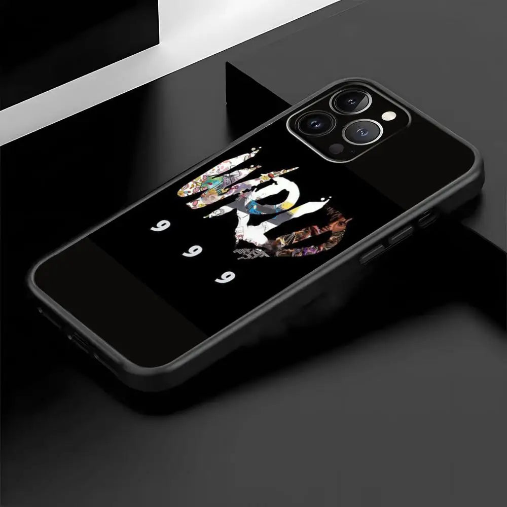 Juice cool 999 wrld fashion design ins Phone Case For iPhone 16 16e 15 14 13 12 11 Plus Mini Pro Max Soft black Shockproof Cover
