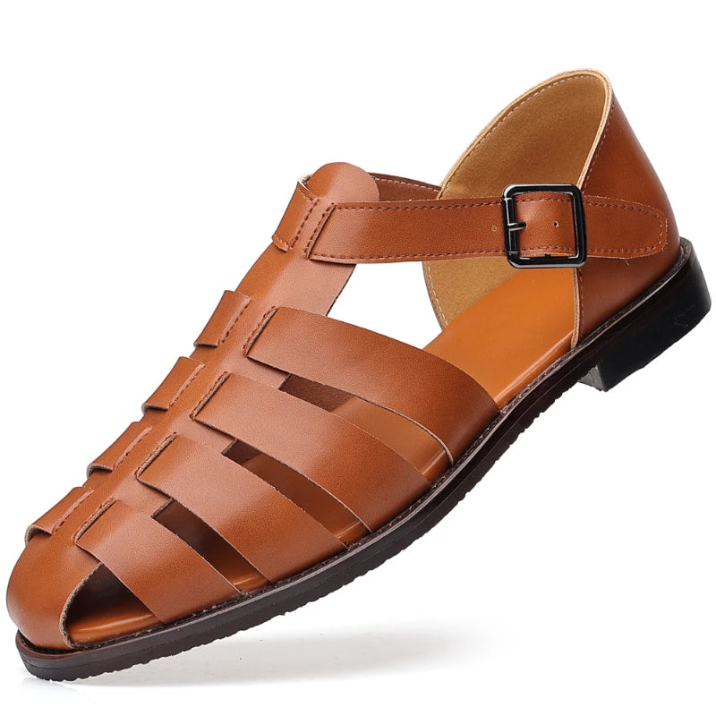 Summer New Roman Sandals Plus Size Casual Fashion Outdoor Beach Shoes Lightweight Non Slip Breathable Big Size Footwear For Men
