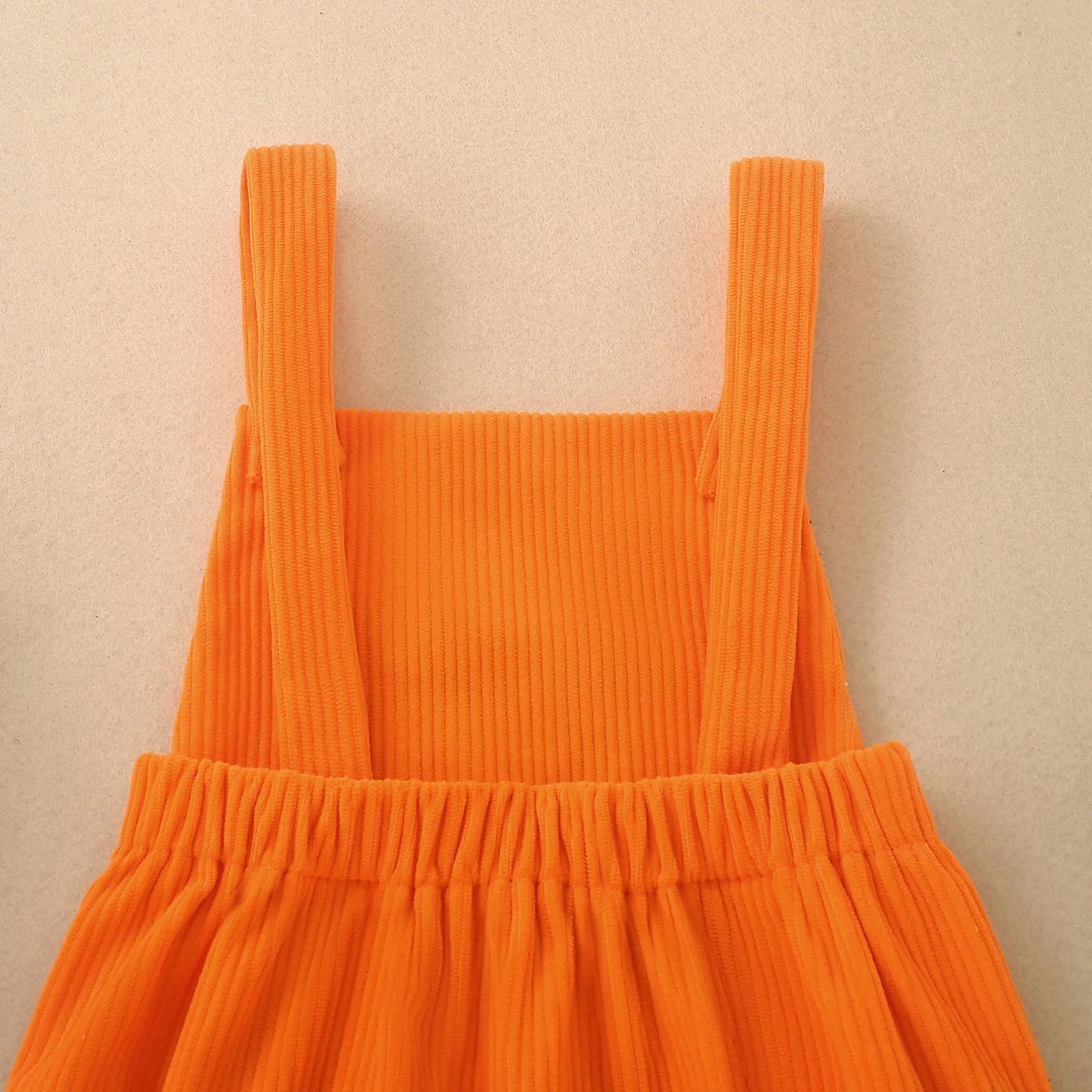 Baby Halloween Corduroy Overalls Romper Pumpkin Ghost Bat Embroidery Sleeveless Suspender Bodysuit Infant Fall Costume