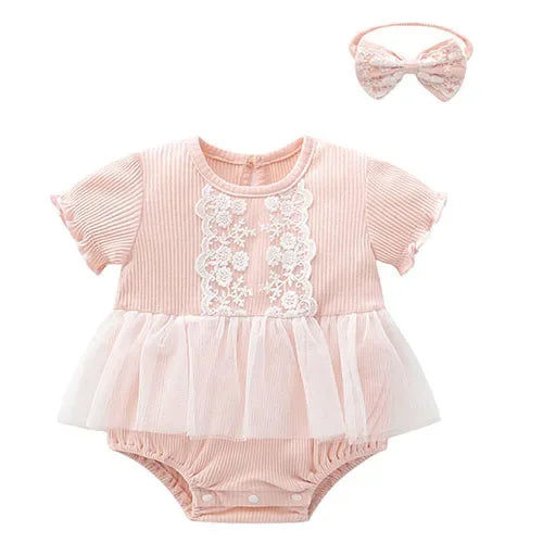 2025 New Summer Toddler Baby Girls Jumpsuit Flying Sleeve Cotton Flower Print Newborn Baby Girls Romper 0-24M Baby Clothing