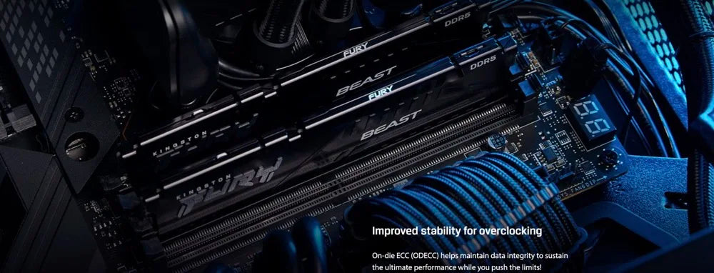 Kingston Fury Beast DDR5 CL30/40 Ram XMP EXPO Desktop Memory  8/16/32GB 4800 5200 5600 6000 6400 6800Mhz DIMM