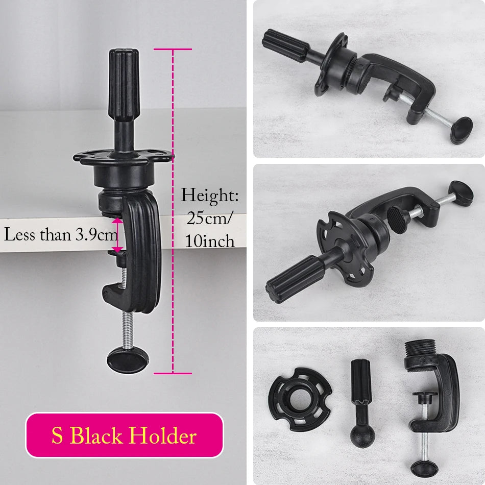 Mannequin Head Wig Stand With Adjustable Wig Tripod Stand Holder For Wigs Making Display With T Pins/Wig Cap Training Practice