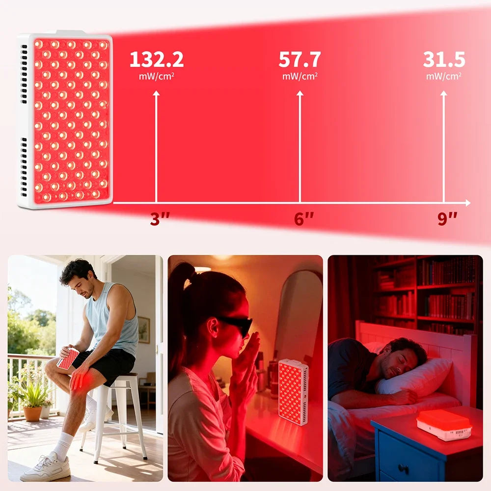 NEW 144 PCS LED Red ＆Infrared Light Therapy Lamp 850nm 660nm LED Beauty Devices for Relieve Full Body Pain Red Light Relief Knee