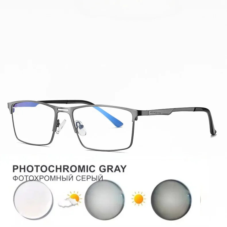 Fashion Metal Myopia Classic Color Changing Glasses Ball Luminosity0 ~ 600Degree