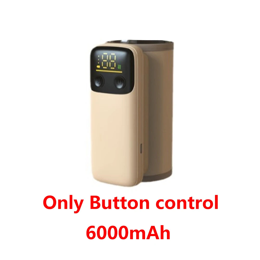 AiQUE Baby Milk Warmer USB Charging Mixer Portable Baby Bottle Warmer Stainless Steel ABS  Heat Up to 55℃ Cordless for Travel
