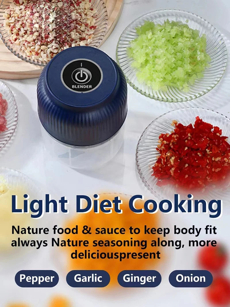 Mini Electric Garlic Masher Crusher Wireless USB Rechargeable Vegetable Chopper Garlic Crusher Food Chopper Kitchen Gadgets New