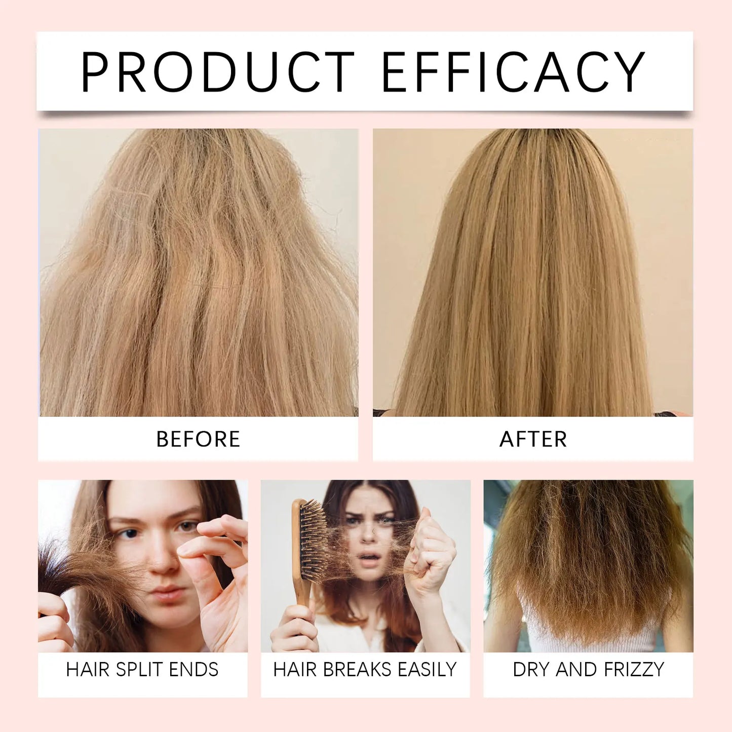 Heat Protectant Spray Protection For Color Treated Hair Thermal Protection Anti Frizz Detangling Leave In Conditioner Hair Care