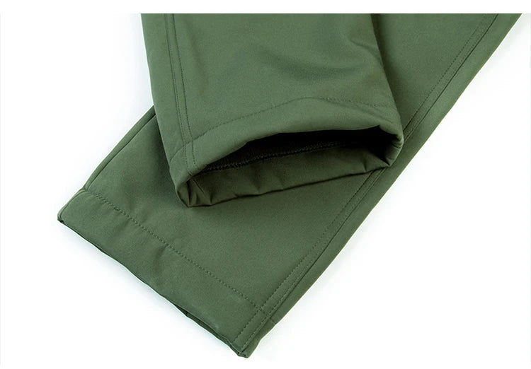 TRVLWEGO Men Winter Waterproof Climbing SkiingTrekking Fleece Fishing Tactical Sharkskin Cargo Pants Camping Hiking Trousers