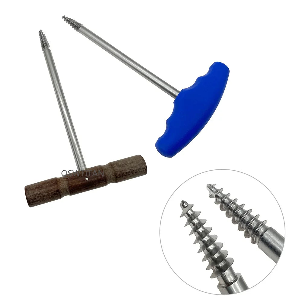 1pcs Hip Joint extractor Femoral head extractor T Wooden handle silicone Orthopedic Veterinary Instrument