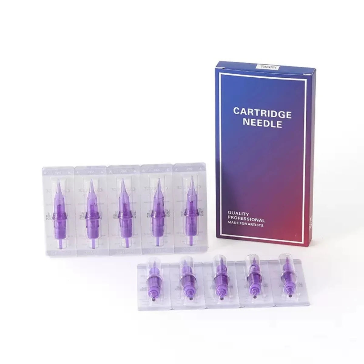 10Pcs 1/3RL PMU Tattoo Cartridge Needle Round Liner Disposable Sterilized Safety Needle 0.18/0.25mm For Permanent Makeup Eyebrow