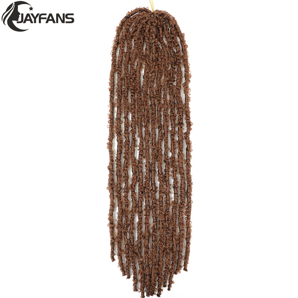 18 24 Inch Butterfly Locs Crochet Hair Extensions Synthetic Distressed Butterfly Soft Locs Crochet Braids Hair for Black Women