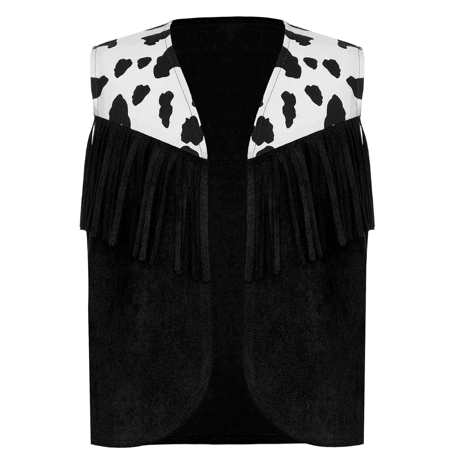 Kids Girl Boy Fringed Vest for Carnival Theme Party Tassels Top Open Front Waistcoat Child Halloween Western Cowboy Costumes