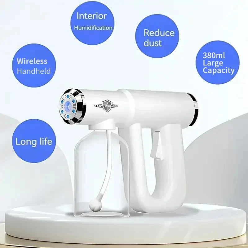 Blue Light Nano Hair Care Spray 300ML - USB Rechargeable Wireless Steam, Professional Styling Tool