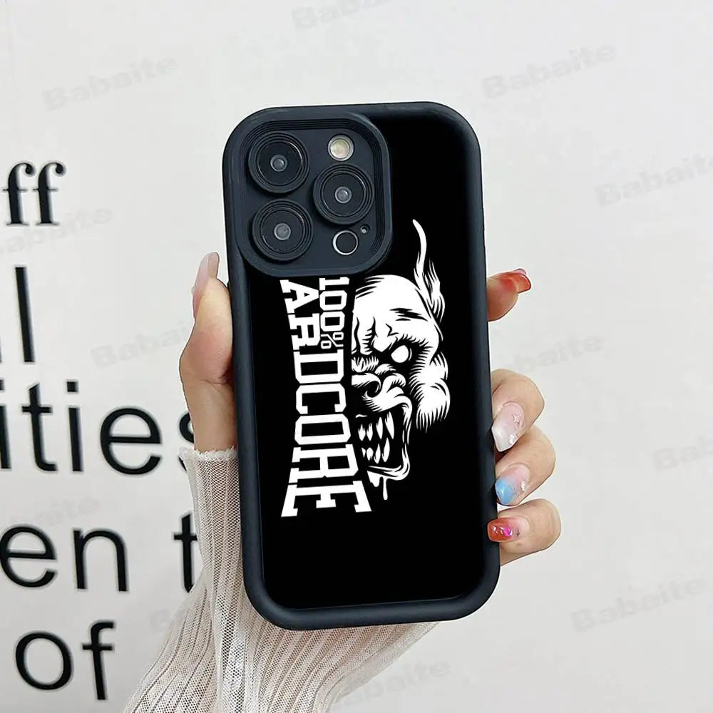 100 Hardcore Dog To The Bone Phone Case For IPhone 17 16 15 14 13 12 11 Pro Max Mini Plus Soft TPU Back Cover