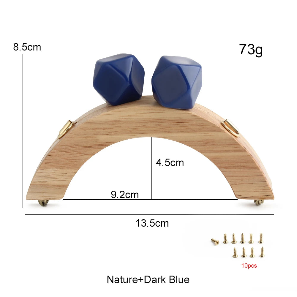Nolvo World Wooden Bag Handle Closure Kiss Clasp Purse Screws Frame Replace Handbags Wallets Brackets DIY Sewing Accessories