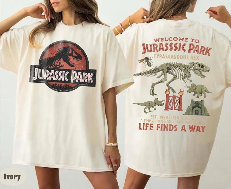 Vintage Jurassic Park Shirt, 90s Dino T-Shirt, Jurassic World Logo Tee Graphic Shirt, Disneyland Adventure,ast
