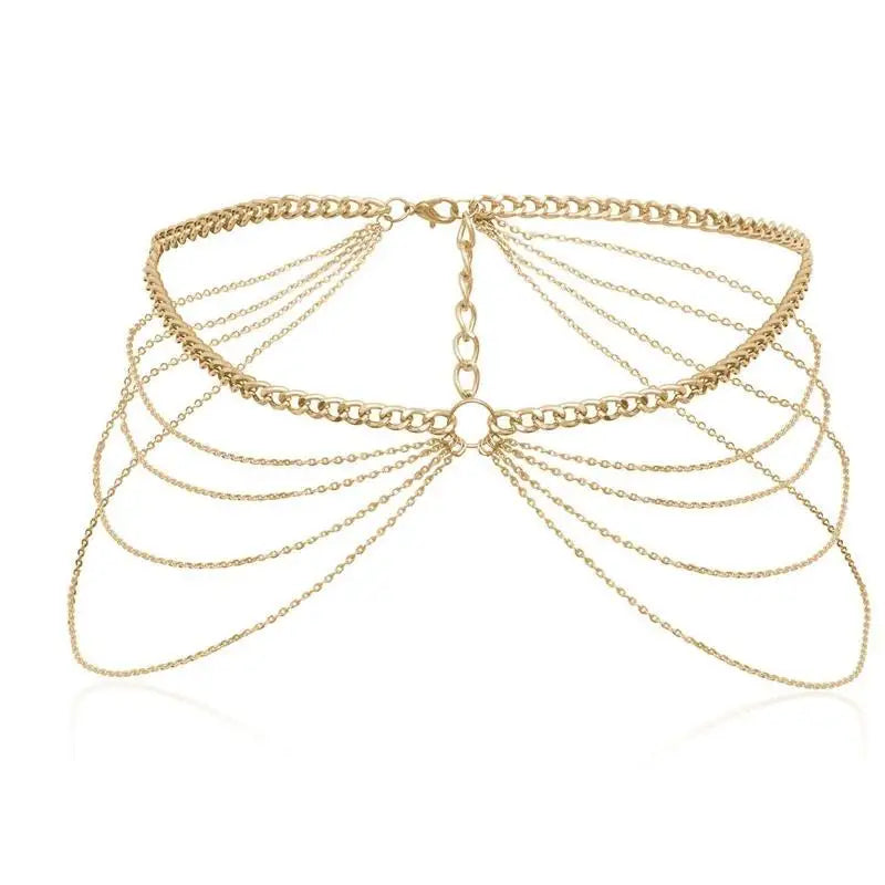 39BD Sexy Women Beach Jewelry Waistchain Personality Chain Body Chain Decor