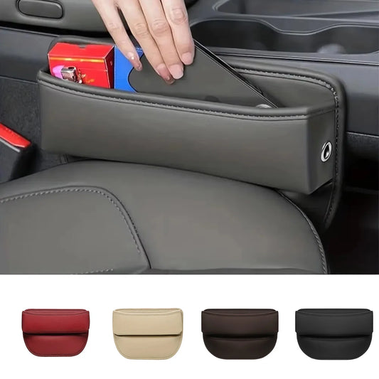 Car Seat Gap Organizer Universal PU Leather Console Side Pocket Auto Crevice Filler Storage Box Interior Accessories