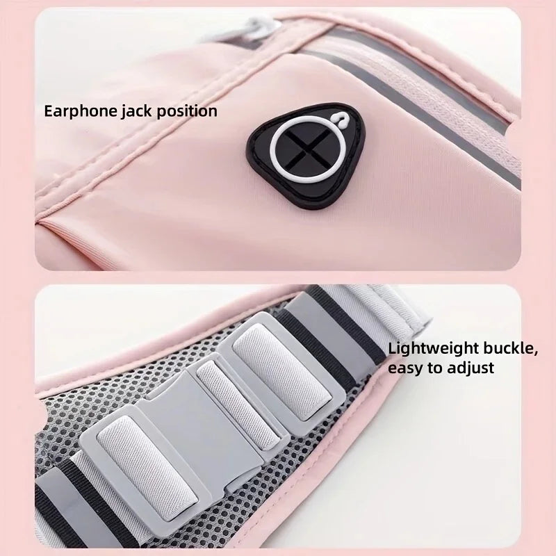 Running Waist Bag Sports Belt Pouch Mobile Phone Bag Men Women Waist Pack Lightweight Gym Sports Bag Waist Pack Adjustable Strap