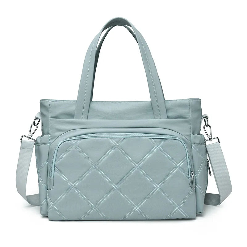 Personalized Name Simple Mommy Bag Large Capacity Solid Color Single Shoulder Crossbody Bag Baby Diaper Storage Bags