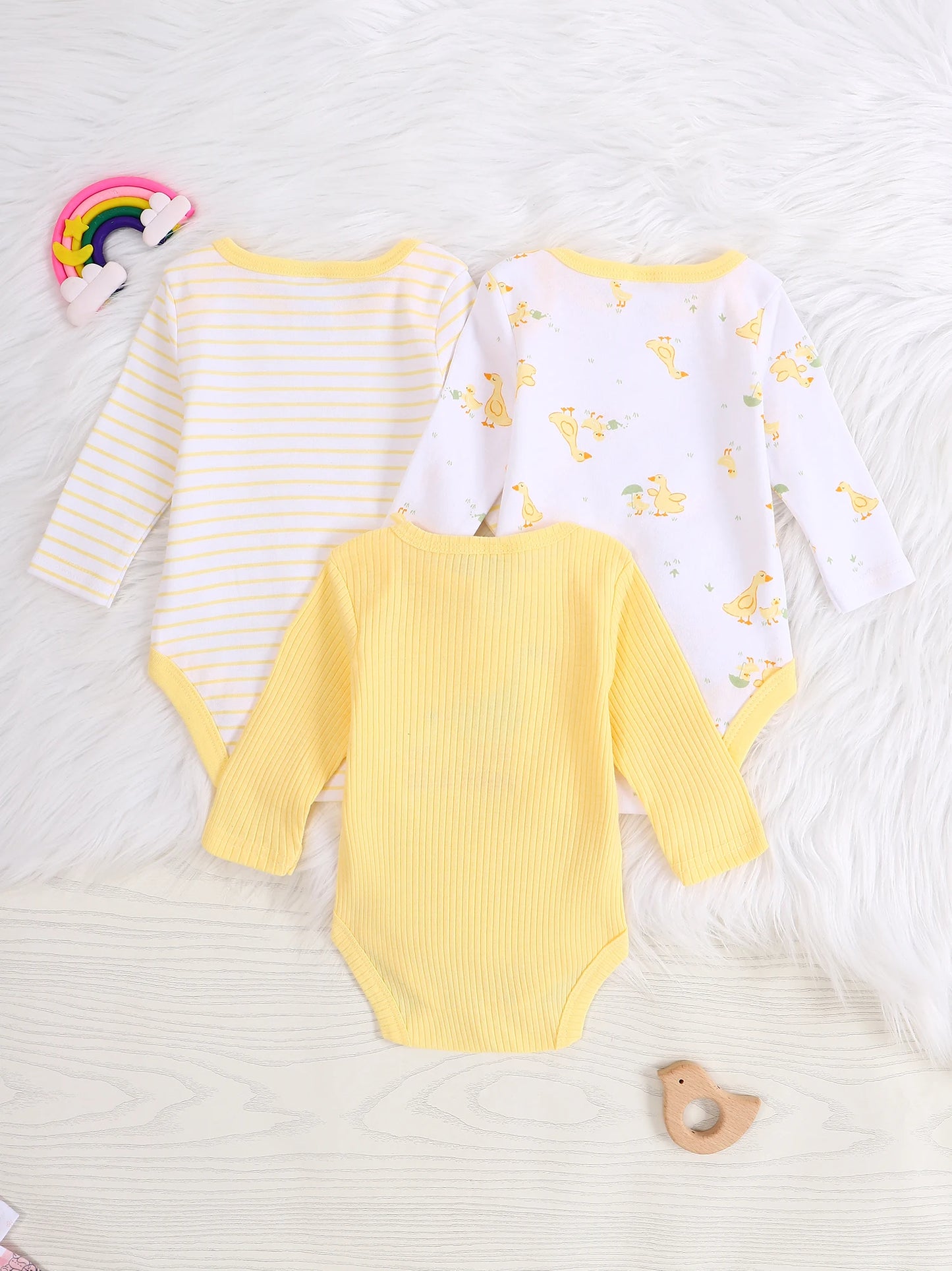 3PCS Baby girl onesie New style baby girl clothes Spring/Autumn long-sleeved onesie Cotton fabric Suitable for 0-9months