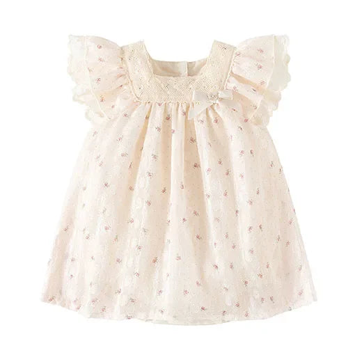 2025 New Summer Toddler Baby Girls Jumpsuit Flying Sleeve Cotton Flower Print Newborn Baby Girls Romper 0-24M Baby Clothing