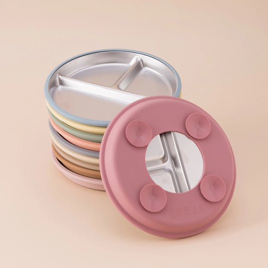 1PCS Stainless Steel Plate Detachable Suction Feeding Bowl For Baby  BPA Free Silicone Dishes Tableware Baby Newborn Items