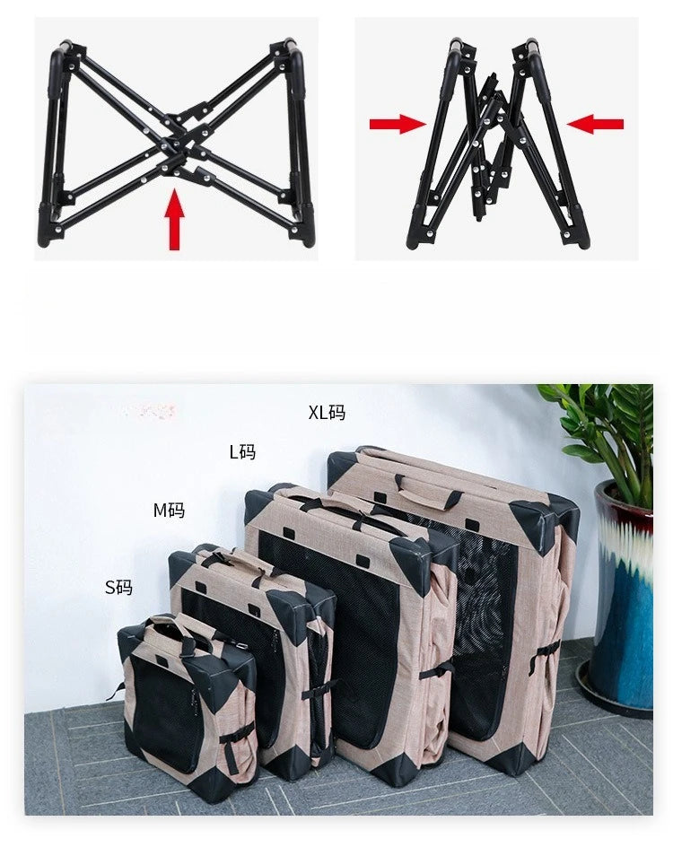 Dog Crate Travel Foldable Pet Crate for Puppy/Small Dog 18 Lbs Soft Cat Carrier Fit for Indoor & Outdoor/Car Back Seat/Trunk