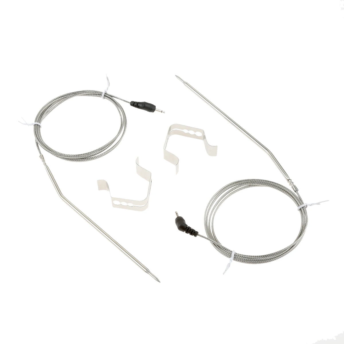 2 Pack Meat Thermometer Probe Replacement for Thermopro TP04 TP06 TP06S TP07 TP07S TP08 TP08S TP09 TP09B TP10 TP16 with 2 Clips