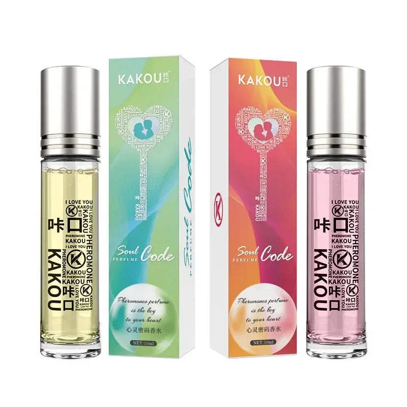 3pcs 10ml Gold Powder Intimate Partner Erotic Pheromone Perfume Roller Ball Fragrance KAKOU Soul Code Body Spray for Men Women