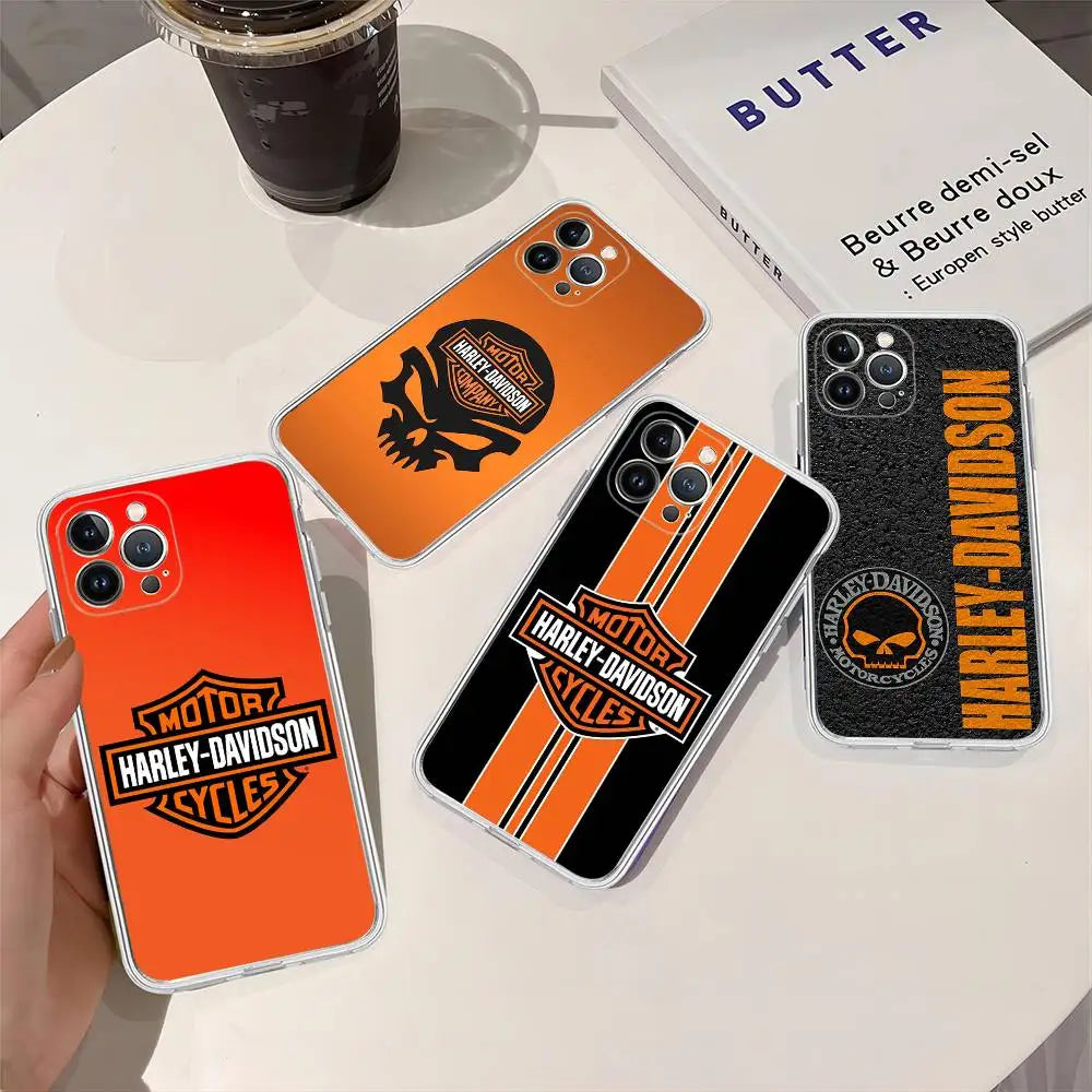 Cool H-Harley Car d-Davidson Phone Case for iPhone 17 16 15 14 13 12 11 Pro Max Plus Soft Cover Personalized DIY