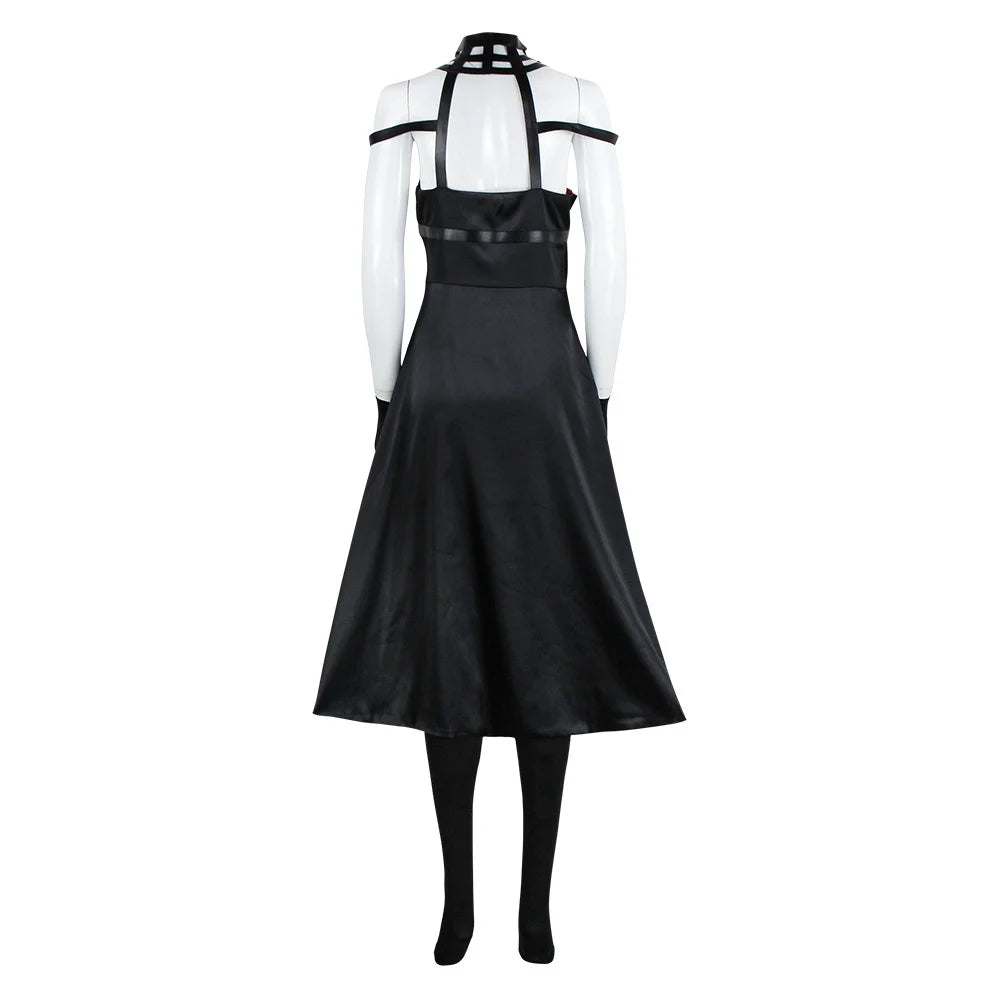 Halloween Party Anime Yor Forger Cosplay Outfit Gothic Assassin Black Red Skirt Dress Suit Uniform Long Hair Wig Earrings
