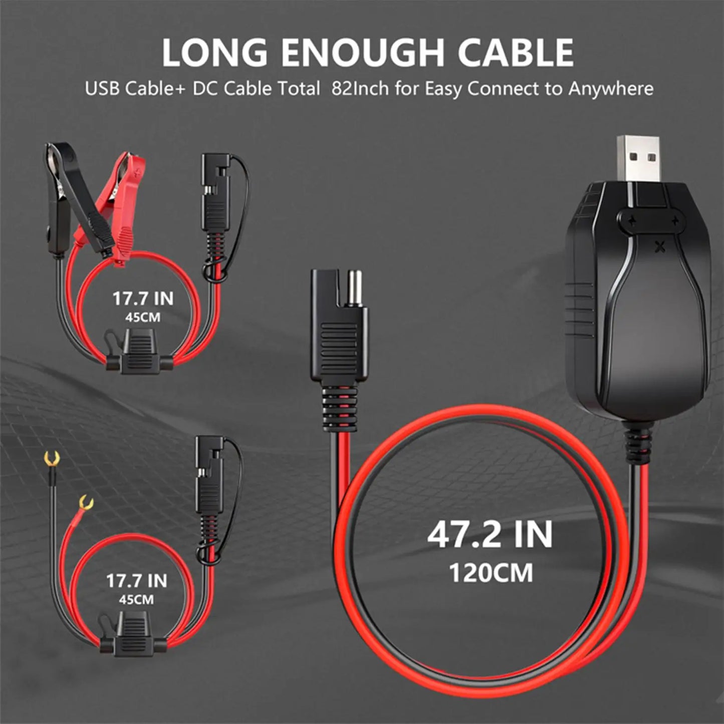 Portable 12V Motorcycle Battery USB Charger USB Smart Portable Maintainer Outdoor C Emergency Power Charger For Car Marine Boat