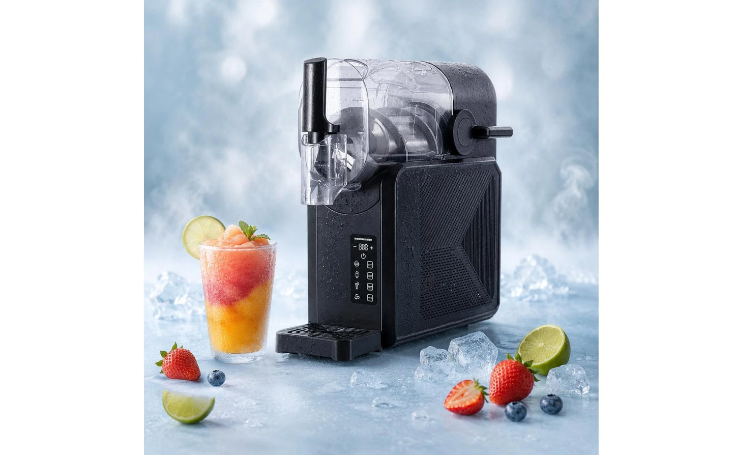 Slush Machine Countertop Slush Drink Creator Chilled Drink Machine Self-Cleaning Chilled Beverage Creator Rapid Cooling