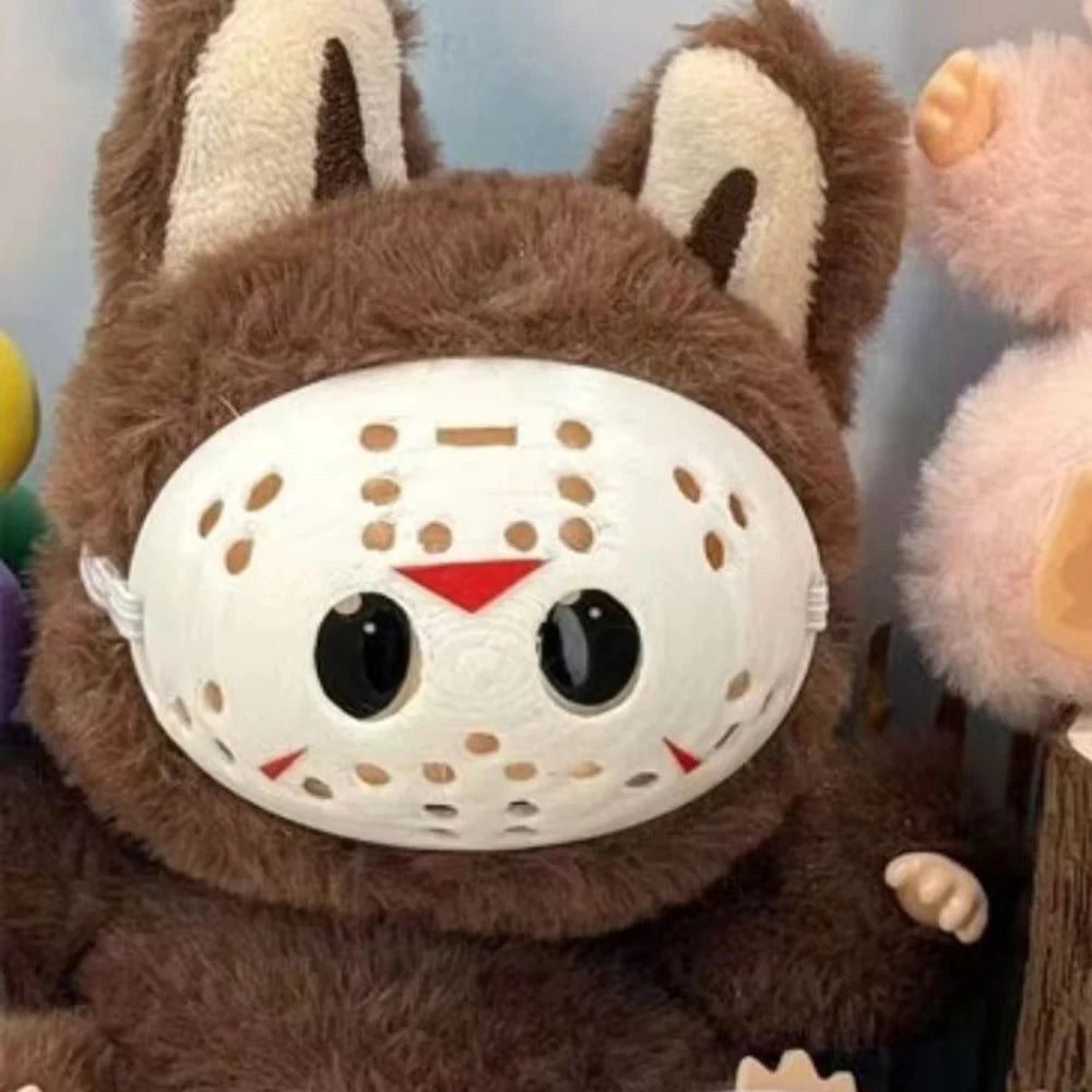 Halloween Ghost Scary Mask Decoration Gift DIY Creative Clothing for Labubu Doll Accessories Halloween Costume