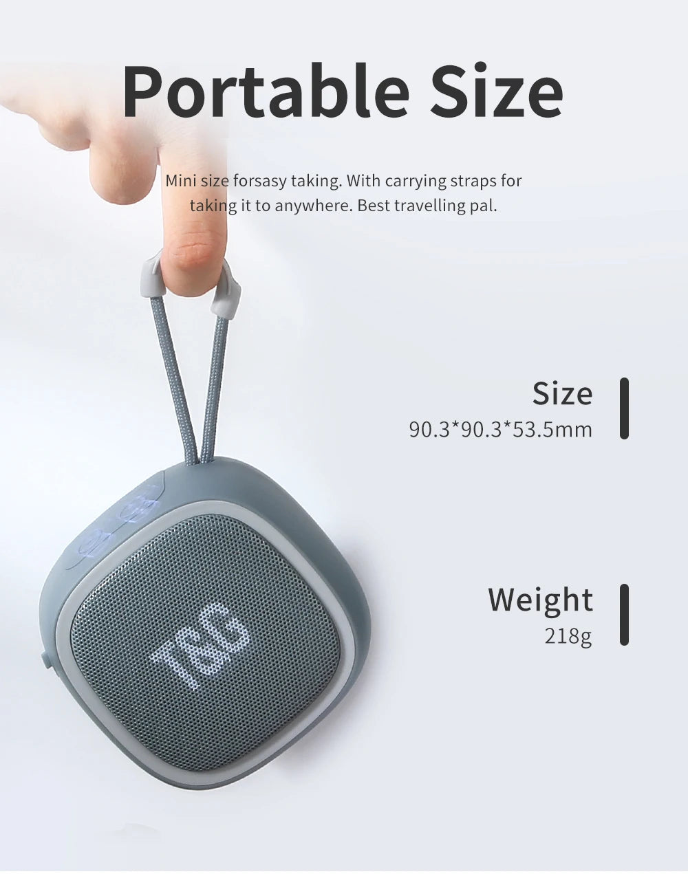 Bluetooth Speaker Mini Portable Wireless Powerful Speakers TWS BT 5.3 Sound Box HIFI Loudspeaker Supports TF Card Radio TG659