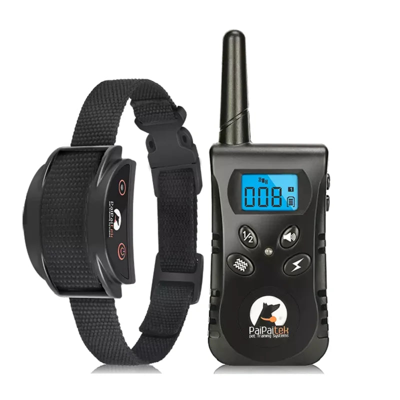 Paipaitek 500yd Dog Training Collar Anti Bark Shocker for S/M Dogs Electric Dog Collar With Remote Rechargeable Waterproof