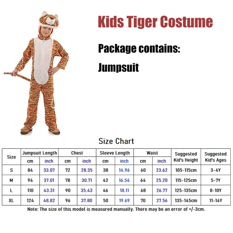Unisex Boys Girls Jumpsuit Animal Halloween Costumes Bodysuit Kids Purim Party Fancy Dress Up Clothing Set